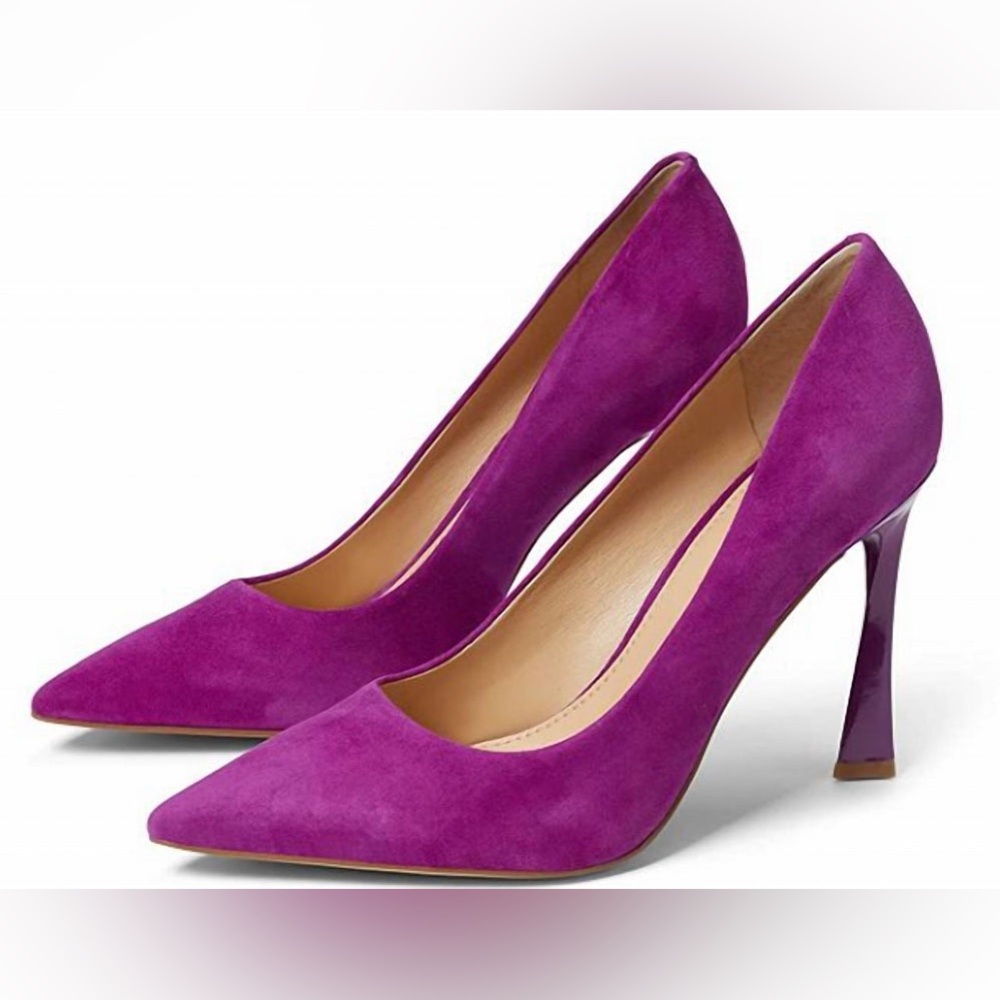 Marc Fisher Fuchsia Suede Pointed-Toe Stiletto Pumps